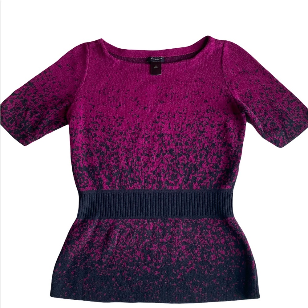 Ann Taylor, Small, Burgundy short sleeve s…
